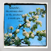 Wise Quotes Spring Floral Poster (Voorkant)