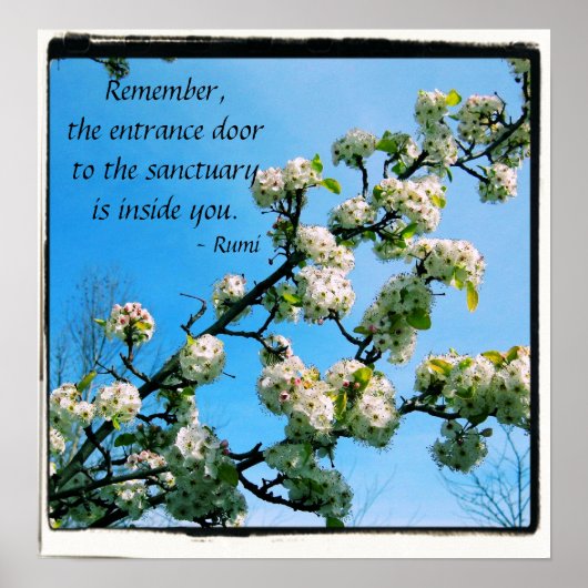 Wise Quotes Spring Floral Poster (Voorkant)