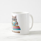 Wise Reader Owl Coffee Mug Gift Koffiemok (Voorkant rechts)