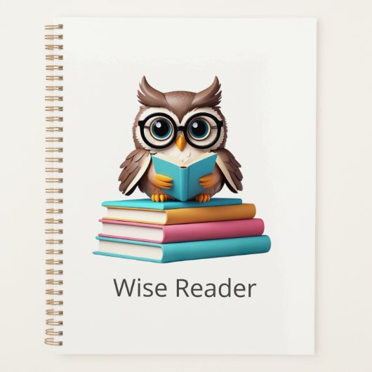 Wise Reader Owl Kinder Tijdschrift Notitieboek (Voorkant)