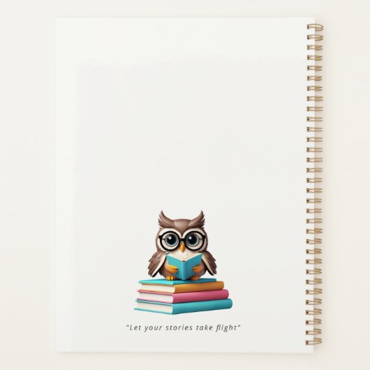 Wise Reader Owl Kinder Tijdschrift Notitieboek (Achterkant)