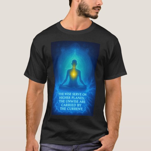 Wise Riverbank Quote Meditatie T-shirt (Voorkant)