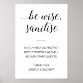 Wise Sanitize Hand Sanitiser Wedding Poster (Voorkant)