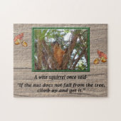 Wise Squirrel Quote Jigzaag Puzzle Legpuzzel (Horizontaal)
