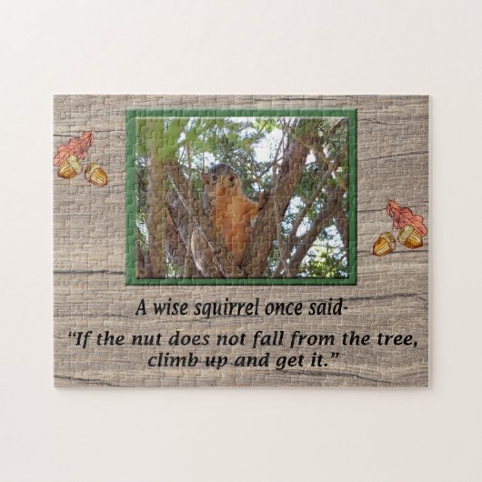 Wise Squirrel Quote Jigzaag Puzzle Legpuzzel (Horizontaal)