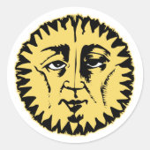 Wise Sun Ronde Sticker (Voorkant)
