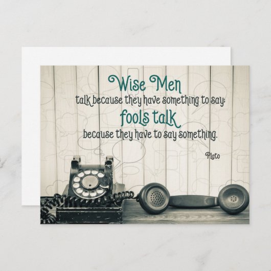 Wise Talk Briefkaart (Voorkant / Achterkant)