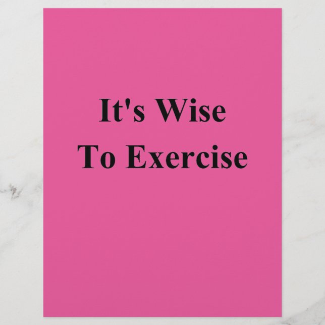 Wise toExercise (Voorkant)