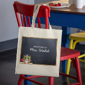 Wise Uil Chalkboard Gepersonaliseerd Leraar Tas