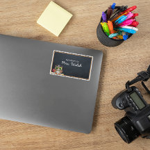 Wise Uil Chalkboard Gepersonaliseerde Leraar Stick