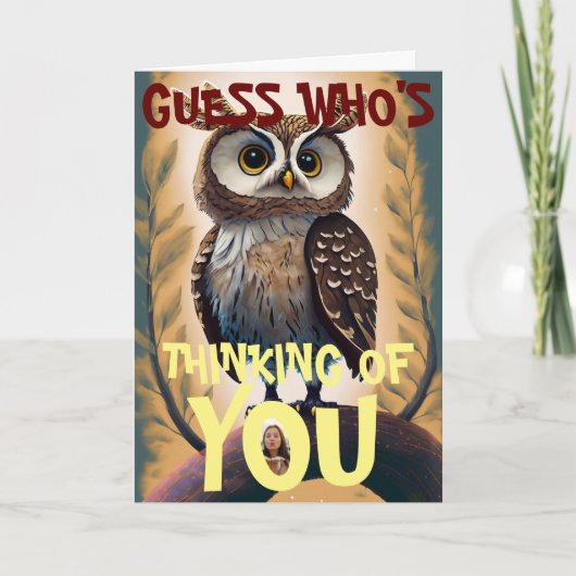 Wise Uil Denken aan U Kaart (Voorkant)