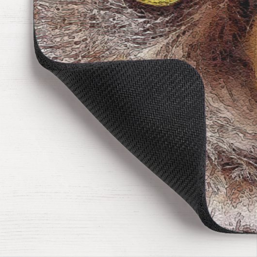 Wise Uil Wildlife Art Dierenliefhebbers Mousepad Muismat (Hoek)
