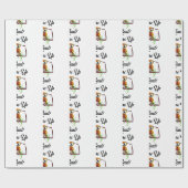 Wise Up and Read Book Uil Grappige Kinder Cartoon Cadeaupapier (Vlak)