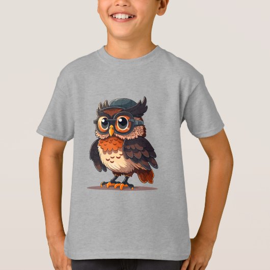 Wise Whimsy: De wetenschappelijke uil T-shirt (Voorkant)