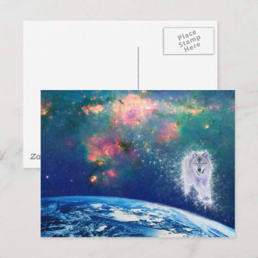 Wise Wolf Briefkaart (Voorkant / Achterkant)