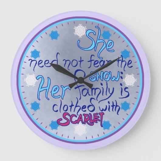 Wise Woman in Winterklok Grote Klok (Voorkant)