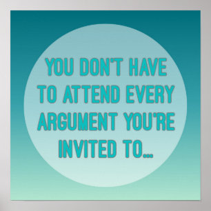 Wise Words Blauwgroen and Turquoise Typography Quo Poster