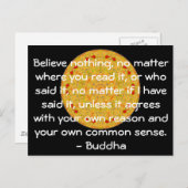 Wise Words Wisdom from the Buddha quote Briefkaart (Voorkant / Achterkant)