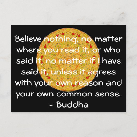 Wise Words Wisdom from the Buddha quote Briefkaart (Voorkant)