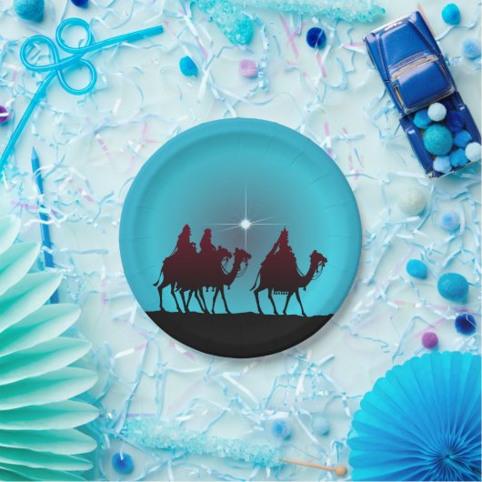 WISEMEN EN STAR van SHARON SHARPE Papieren Bordje (Feest)