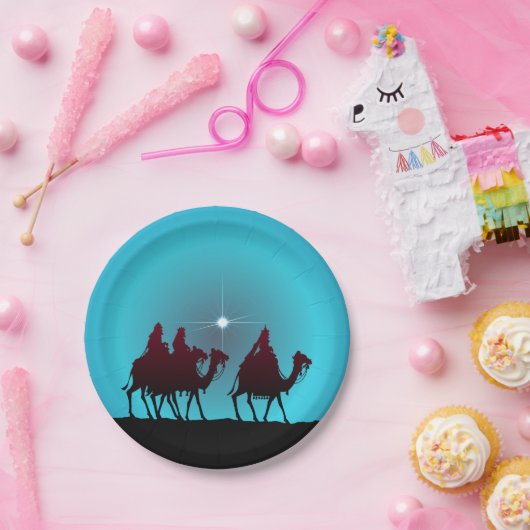 WISEMEN EN STAR van SHARON SHARPE Papieren Bordje (Feest)