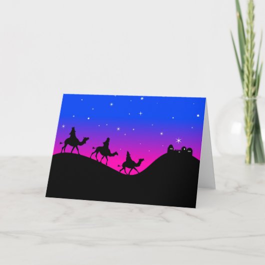 Wisemen Feestdagen Kaart (Voorkant)