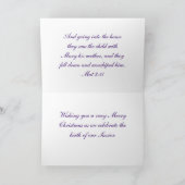 Wisemen / Mat 2:10-11 Feestdagen Kaart (Binnen)