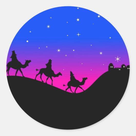 Wisemen Ronde Sticker (Voorkant)