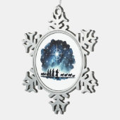 Wisemen Tin Sneeuwvlok Ornament (Rechts)