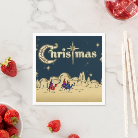  Wisemen/Woestijn Religieuze Kerst Servetten (Insitu)