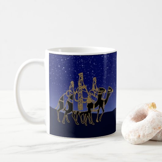 Wisemen zoekt hem nog steeds met kerst koffiemok (Met donut)
