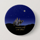 Wisemen zoekt hem nog steeds met kerst ronde button 7,6 cm (Voorkant)