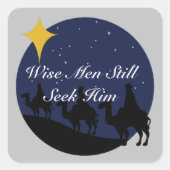 Wisemen zoekt hem nog steeds Star Kerst sticker (Voorkant)