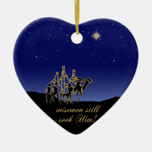 Wisemen zoekt nog steeds zijn kerstversiering keramisch ornament (Voorkant)