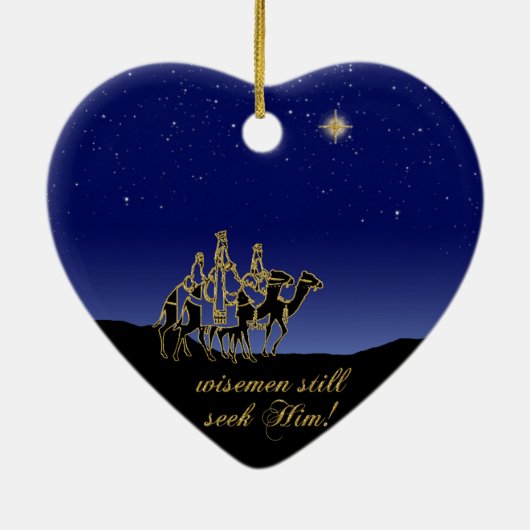 Wisemen zoekt nog steeds zijn kerstversiering keramisch ornament (Achterkant)