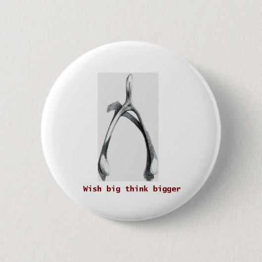 Wish Big Think Bigger-toets Ronde Button 5,7 Cm (Voorkant)