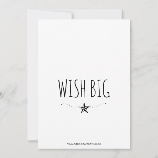 Wish Big Whimsical Announcement Blue (Achterkant)