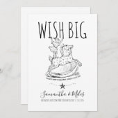 Wish Big Whimsical Zwangerschap Aankondiging (Voorkant / Achterkant)