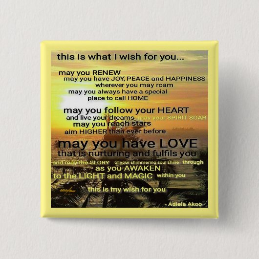 WISH Button door Poet Adiela Akoo (Voorkant)