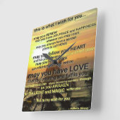 WISH Clock van Adiela Akoo Vierkante Klok (Hoek)