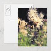 Wish Dream Do Briefkaart (Voorkant / Achterkant)