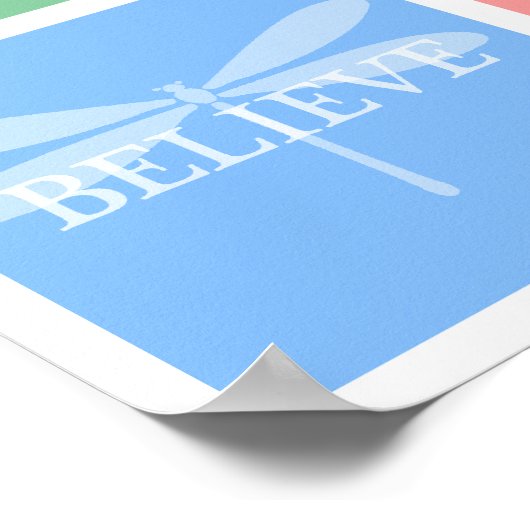 Wish, Dream, Hope, Believe Pastel Patchwork Poster (Hoek)