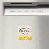 Wish It Dream Do It Quote Typografie Magneet (Insitu (Vaatwasser))