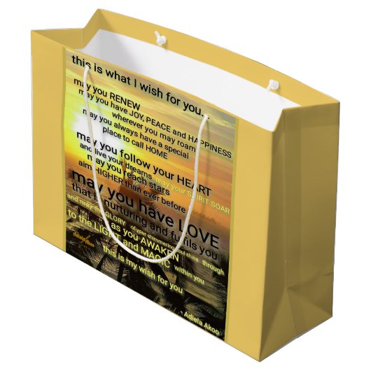 Wish Large Gift Bag van Adiela Akoo Groot Cadeauzakje (Achterkant Gekanteld)