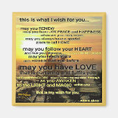 WISH Magnet van Poet Adiela Akoo (Voorkant)