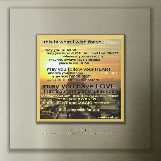 WISH Magnet van Poet Adiela Akoo