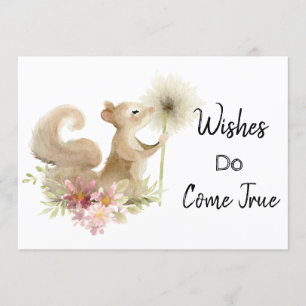 *~* Wish Mouse Bgloing Dandelion Shower Invitation Kaart