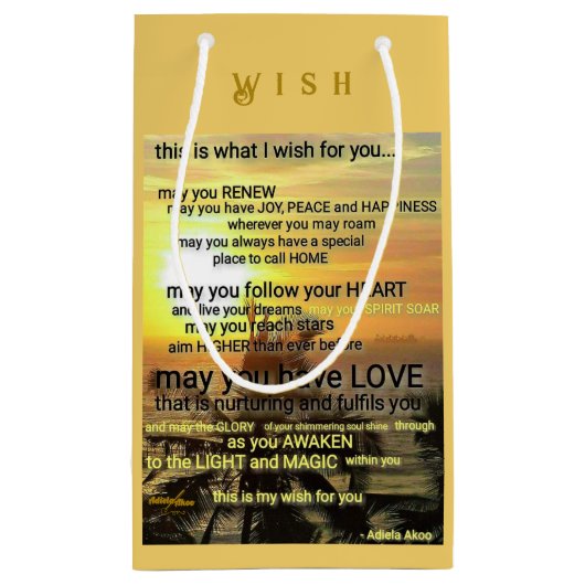 Wish Small Gift Bag van Adiela Akoo Klein Cadeauzakje (Achterkant)