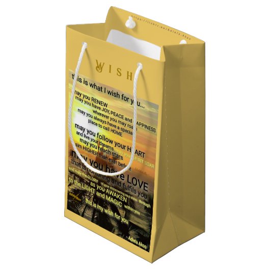 Wish Small Gift Bag van Adiela Akoo Klein Cadeauzakje (Voorkant Gekanteld)