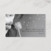 Wish Trading Card Visitekaartje (Achterkant)